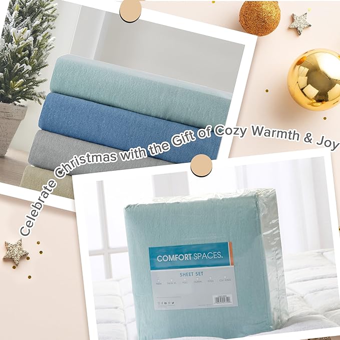 Flannel Bed Sheet Set - Twin - 3 Piece