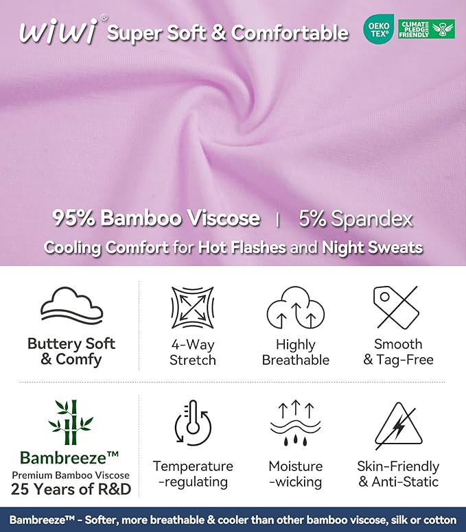 Women's Bamboo Cooling Pajama Set - Short Sleeve - 2 Piece