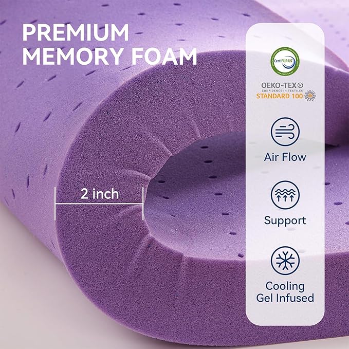 Memory Foam Mattress Topper - King