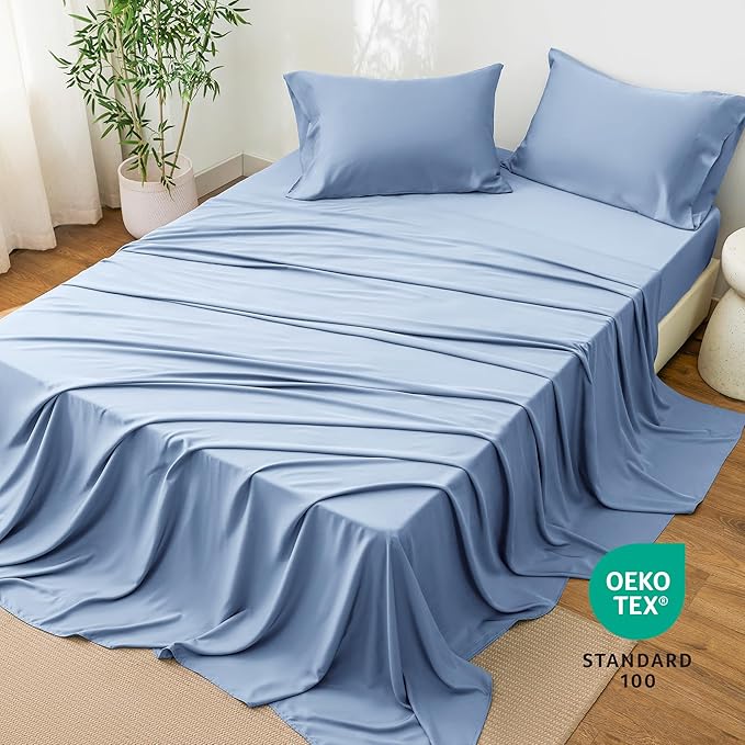 Bamboo Cooling Bed Sheet Set - King - 4 Piece