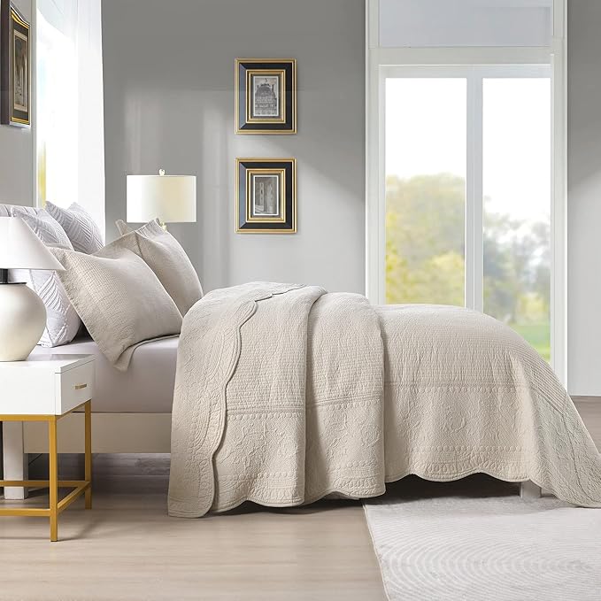 100% Cotton Quilt Set - Queen - 3 Piece