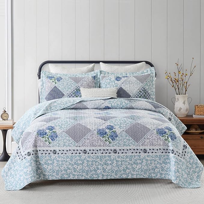 100% Cotton Bedding Set - California King - 120 x 120 in - 3 Piece