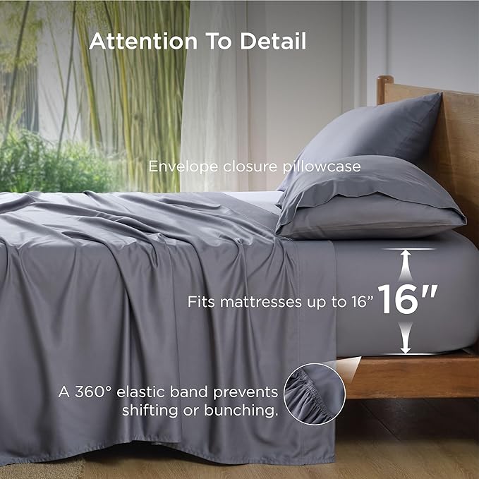 Bamboo Cooling Bed Sheet Set - King