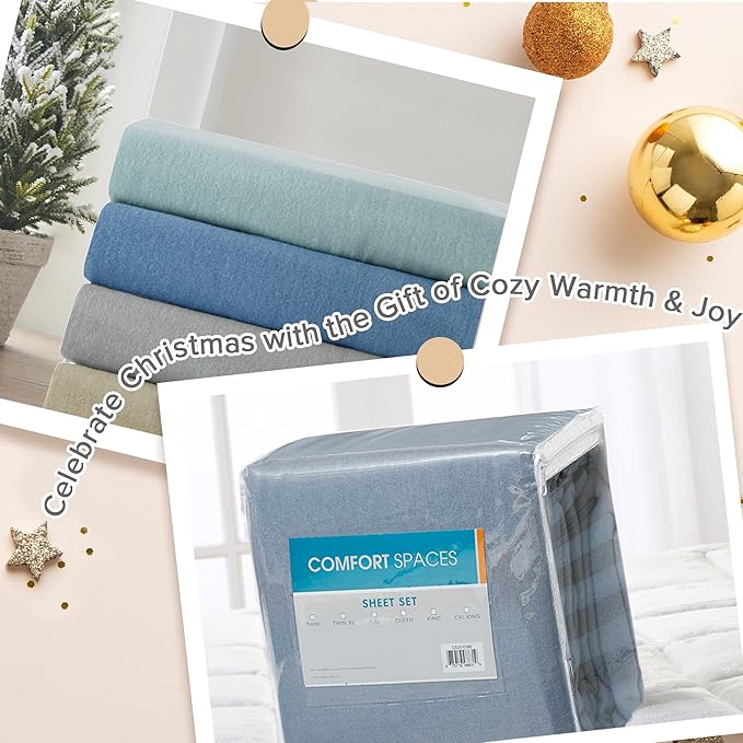 Flannel Bed Sheet Set - Twin - 3 Piece