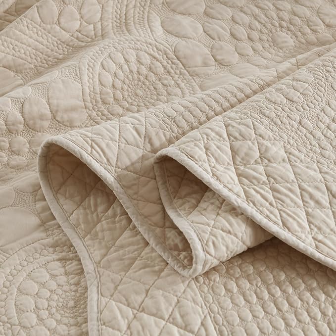 100% Cotton Quilt Set - King - 3 Piece