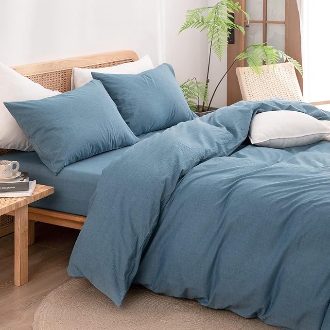 Linen Duvet Cover Set - Full - 3 Piece