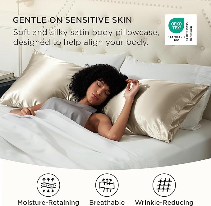 Satin Cooling Pillowcase - 20 x 54 in