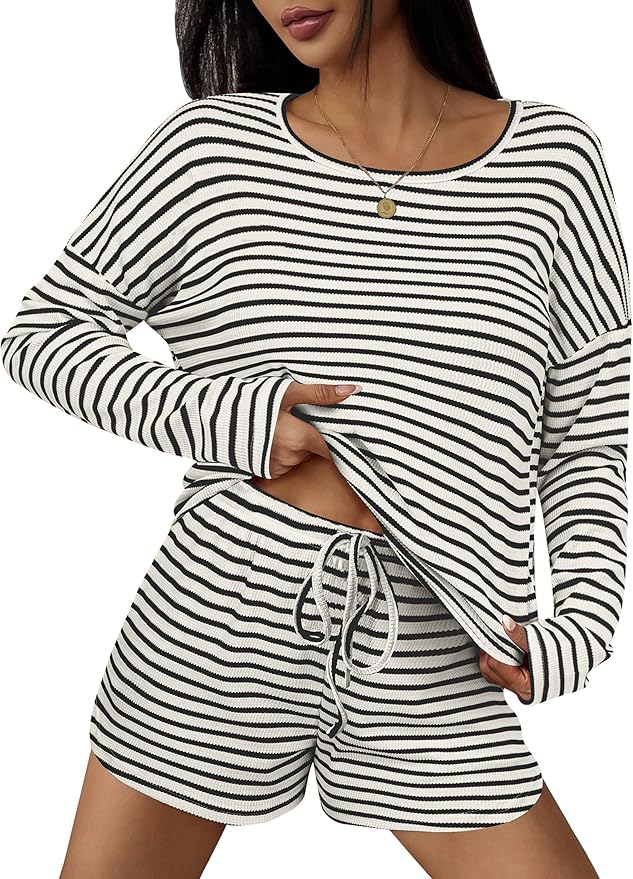 Shorts Pajama Set - Long Sleeve - 2 Piece