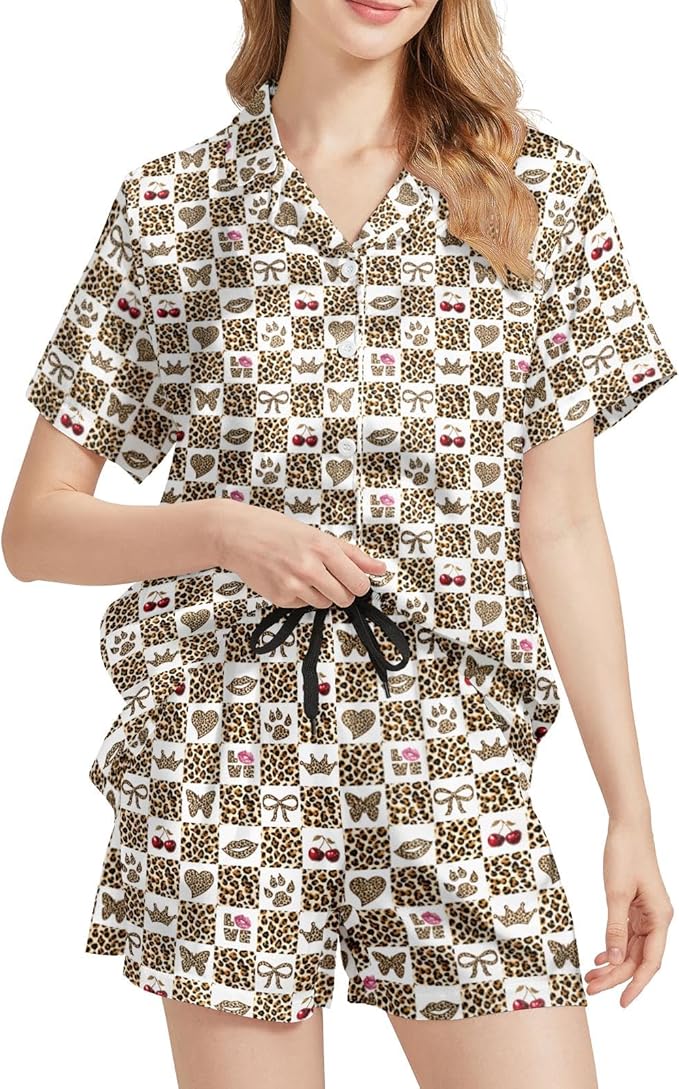 Women's Pajama Set - Short Sleeve - 2 Piece
