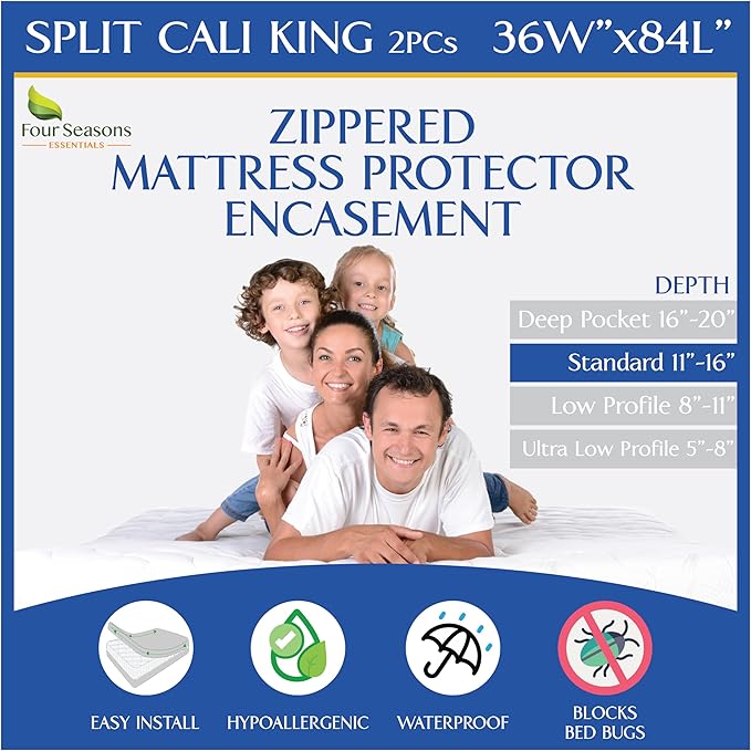 Waterproof Mattress Protector - King - 2 Piece