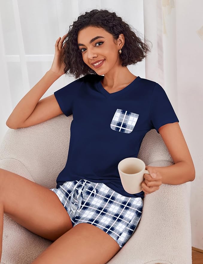 Women's Pajama Set - Short Sleeve - 2 Piece
