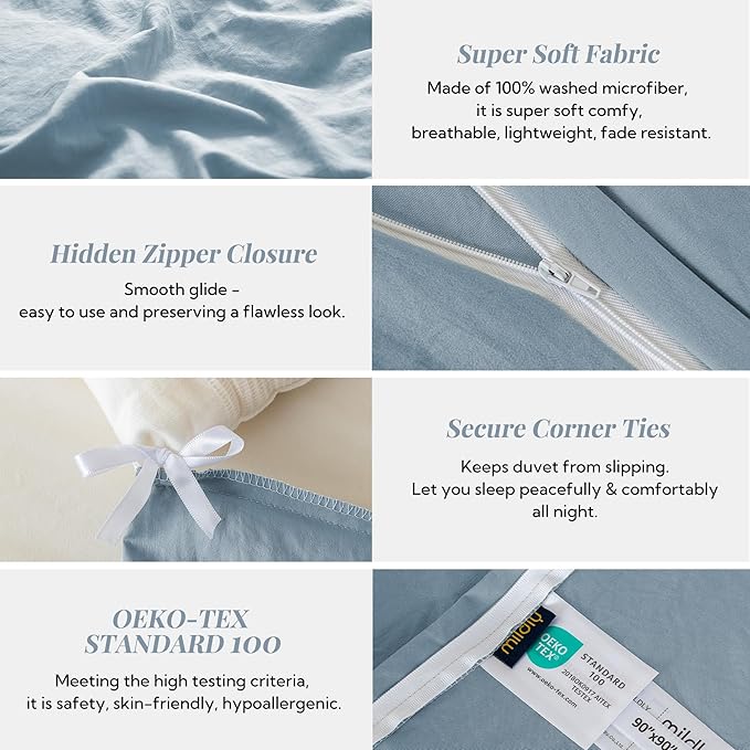 Microfiber Duvet Cover Set - 3 Piece