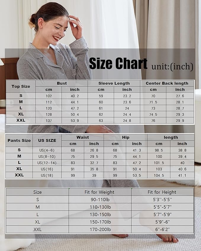 Women's Pajama Set - Long Sleeve - 2 Piece