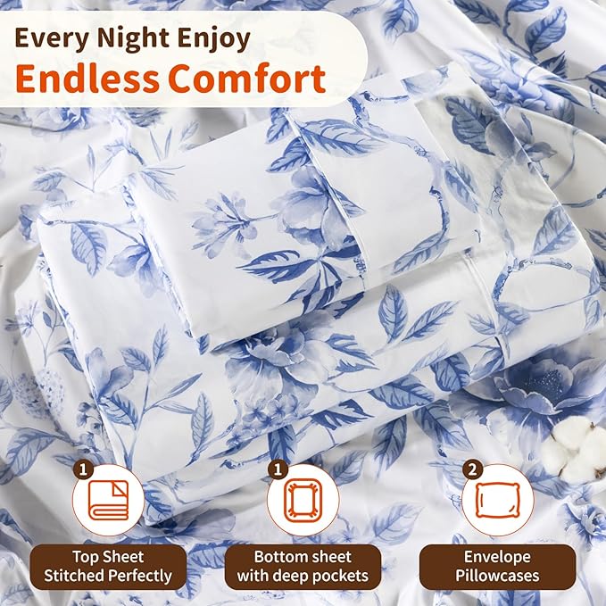 Bed Sheet Set - Queen - 16 in Deep Pocket - 4 Piece