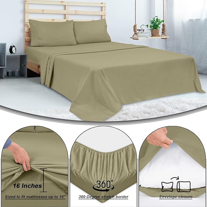 Bed Sheet Set - Queen - 4 Piece