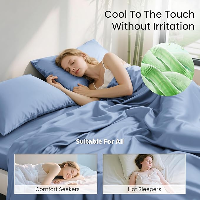 Bamboo Cooling Bed Sheet Set - Twin - 3 Piece
