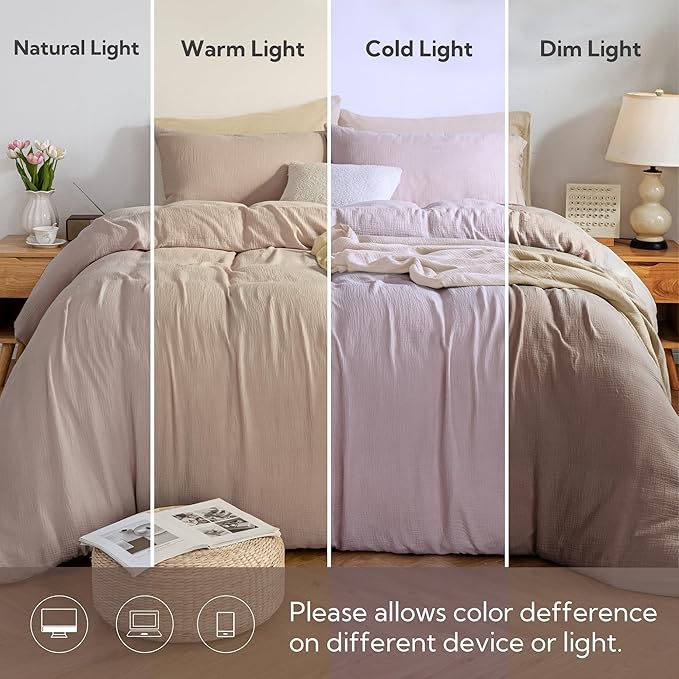 Linen Duvet Cover Set - California King - 3 Piece