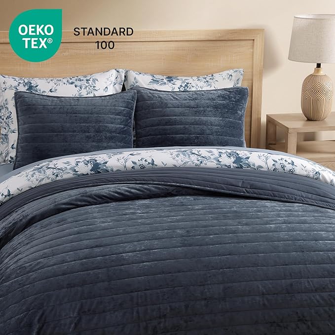 Velvet Quilt Set - King - 3 Piece