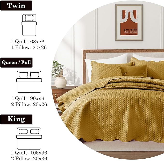Microfiber Quilt Set - California King - 8 Pack