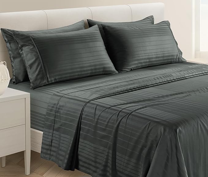 100% Cotton Bed Sheet Set - Queen - 6 Piece