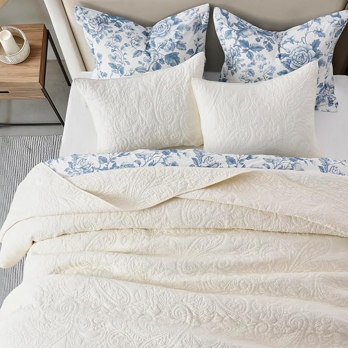 100% Cotton Quilt Set - King - 3 Piece
