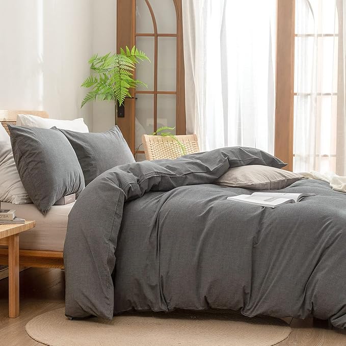 Linen Duvet Cover Set - King - 3 Piece