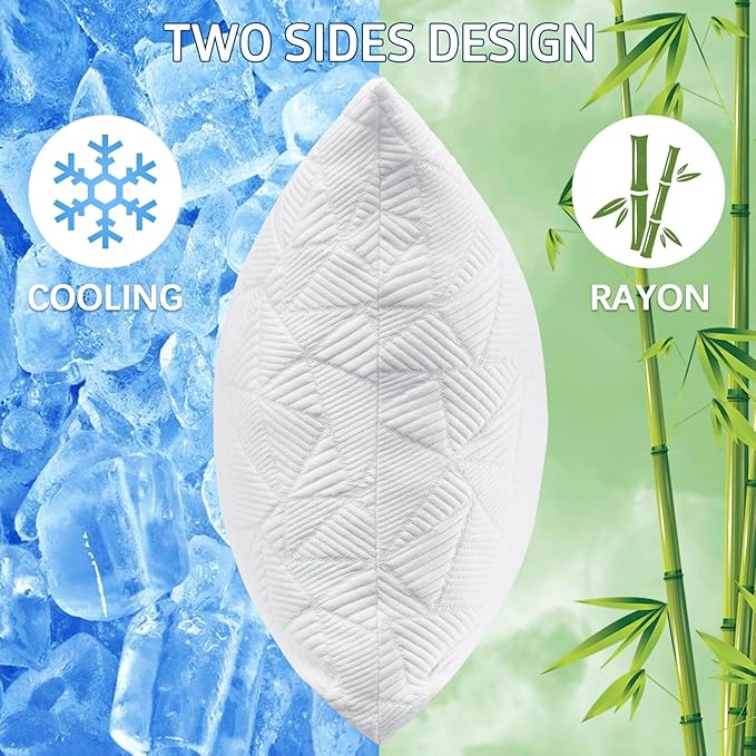 Memory Foam Cooling Bed Pillow - Standard