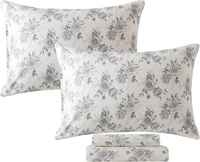 100% Cotton Bed Sheet Set - California King - 4 Piece