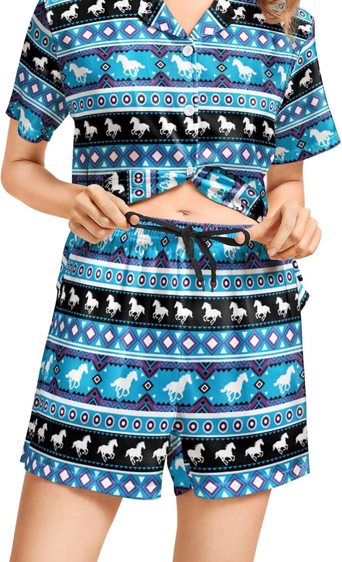 Women's Pajama Set - Short Sleeve - 2 Piece