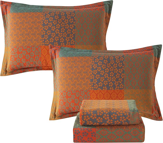 100% Cotton Bed Sheet Set - King - 4 Piece