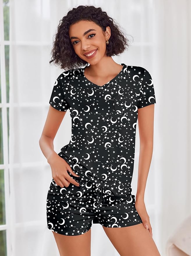 Women's Pajama Set - Short Sleeve - 2 Piece