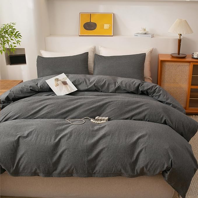 Linen Duvet Cover Set - Full - 3 Piece