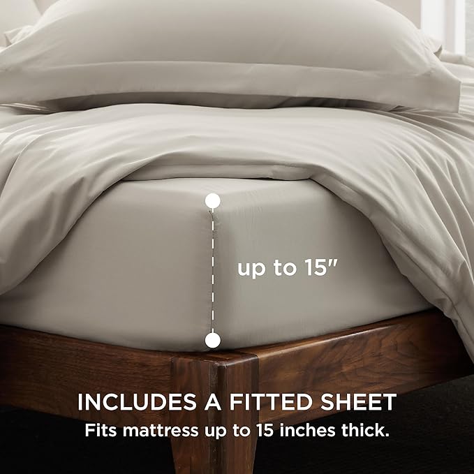 Linen Duvet Cover Set - Full - 80 x 90 in - 4 Piece