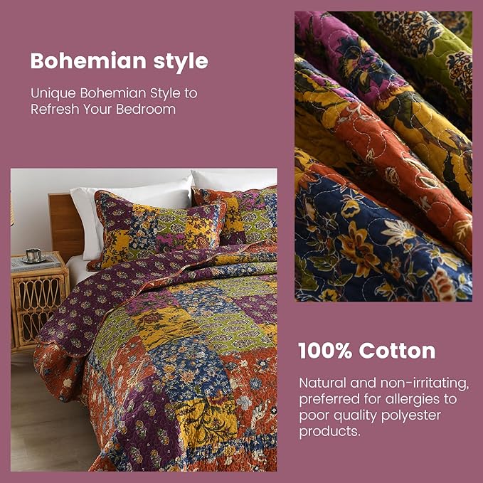 100% Cotton Quilt Set - Queen