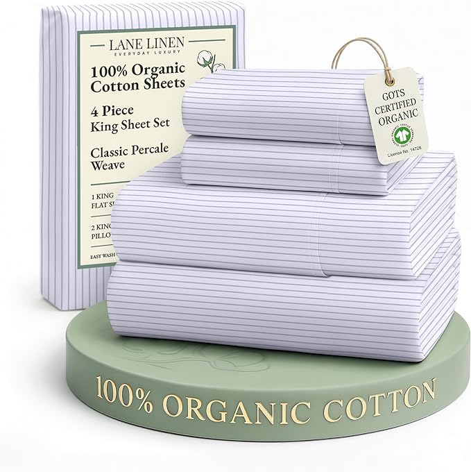 Linen Bed Sheet Set - King - 4 Piece
