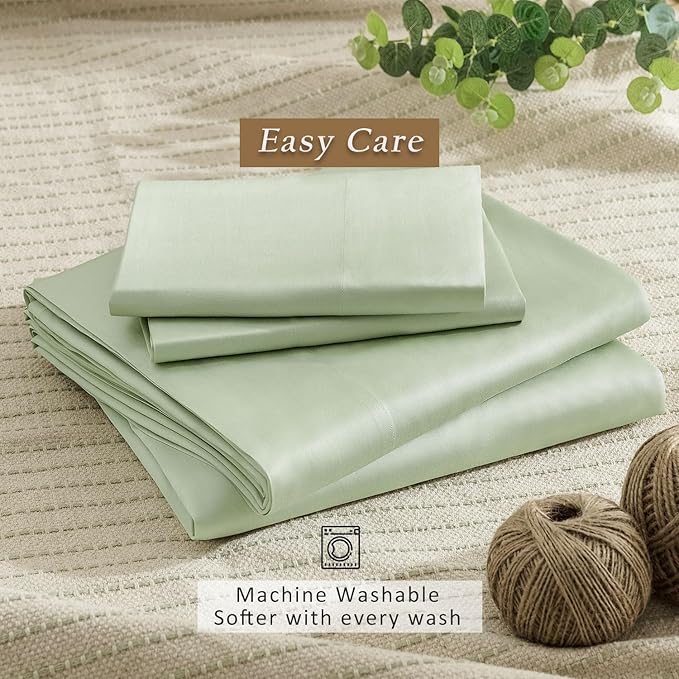 Bamboo Cooling Bed Sheet Set - Queen - 4 Piece