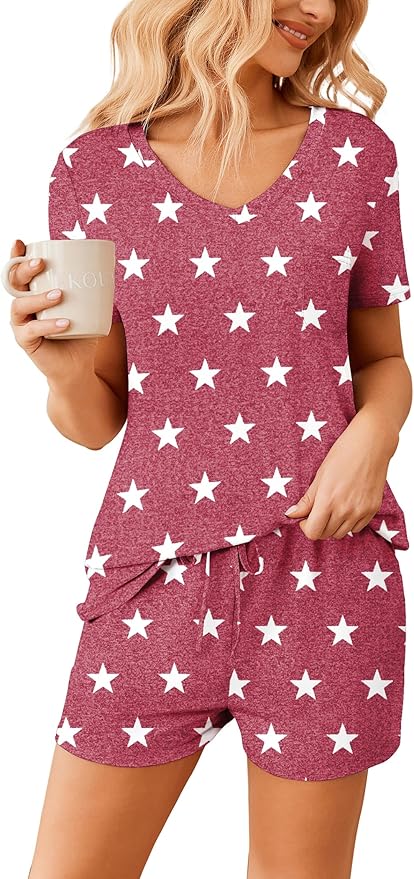 Women's Pajama Set - Short Sleeve - 2 Piece