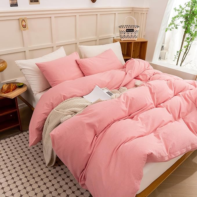 Linen Duvet Cover Set - Queen - 3 Piece
