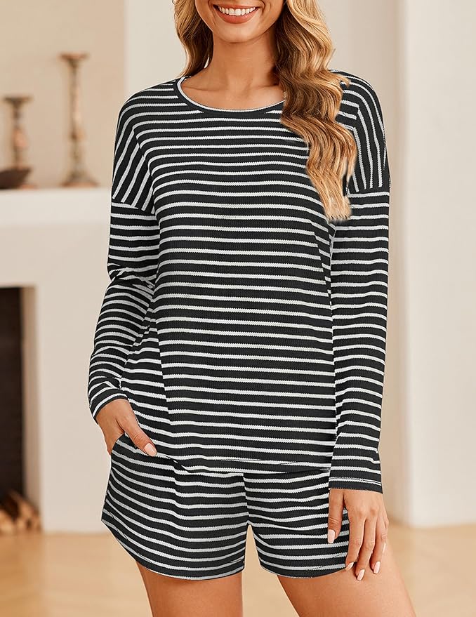 Shorts Pajama Set - Long Sleeve - 2 Piece