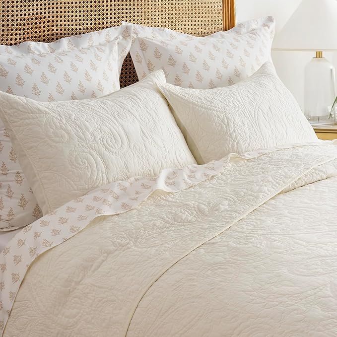 100% Cotton Quilt Set - King - 3 Piece