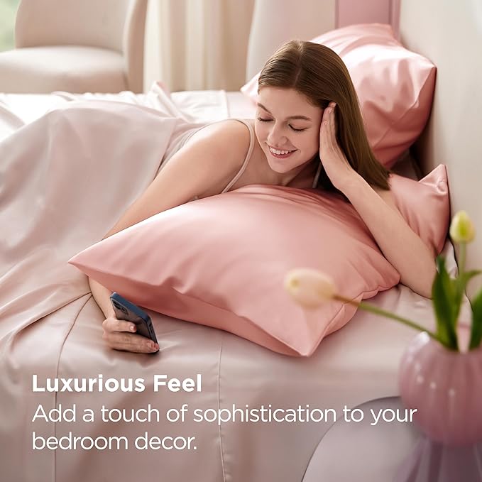 Satin Pillowcase Set - King - 20 x 36 in - 2 Piece