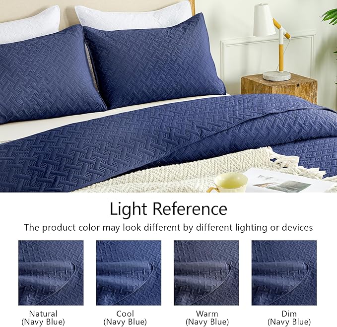 Microfiber Quilt Set - Queen - 3 Piece