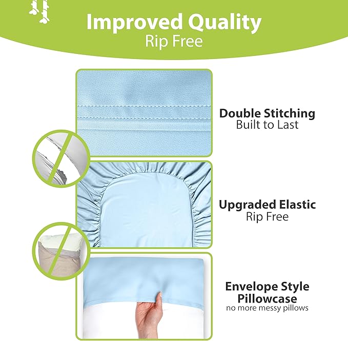 Bamboo Cooling Bed Sheet Set - King - 4 Piece