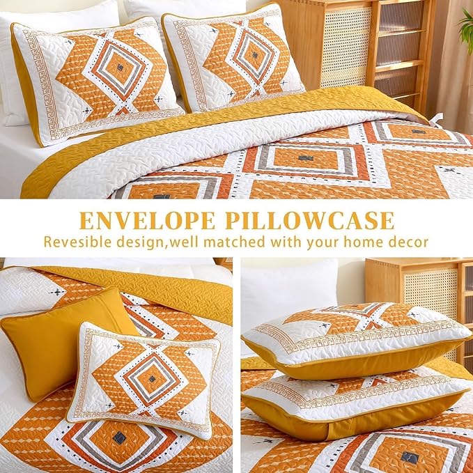 Microfiber Quilt Set - King - 3 Piece
