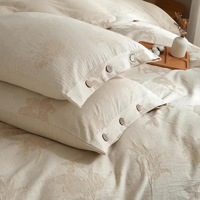 Linen Duvet Cover Set - Queen - 3 Piece