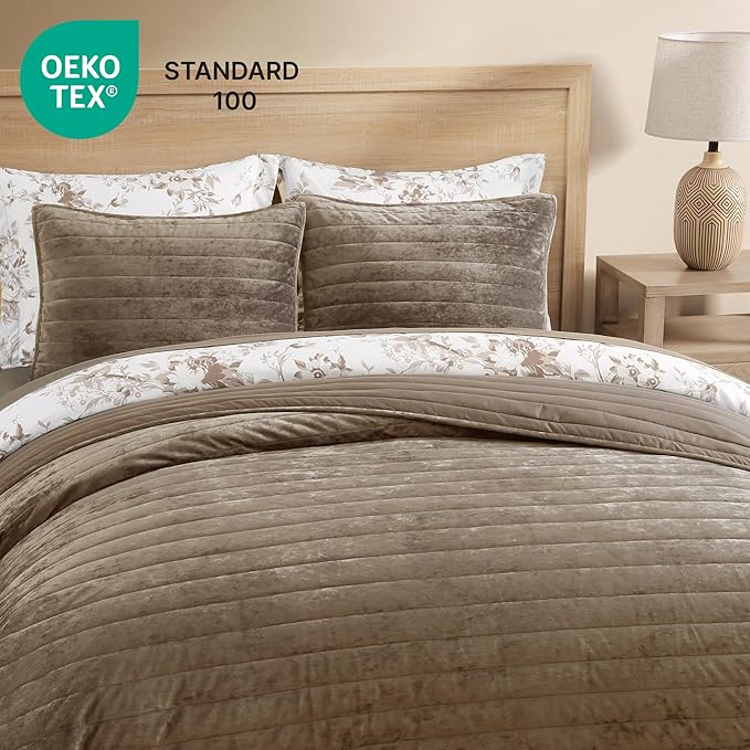 Velvet Quilt Set - Queen - 3 Piece