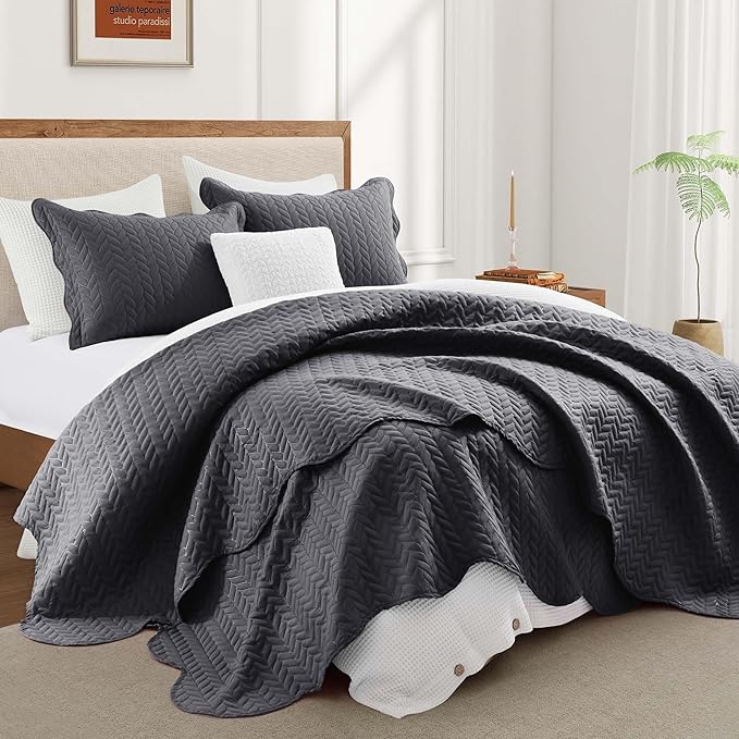 Microfiber Quilt Set - King - 3 Piece