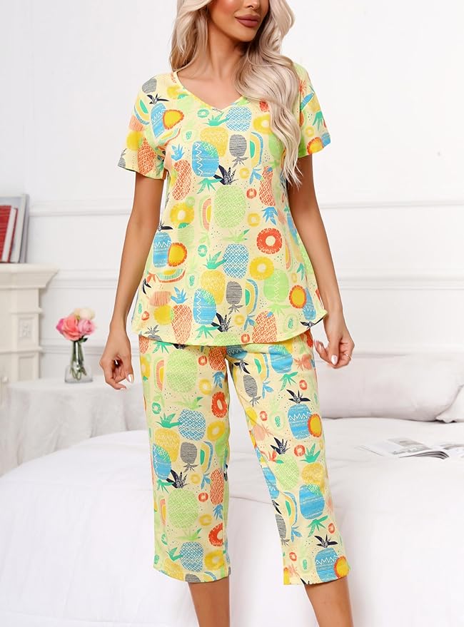 Women's Capri Pajama Set - 2 Piece