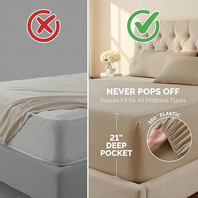 Bed Sheet Set - Queen - 6 Piece