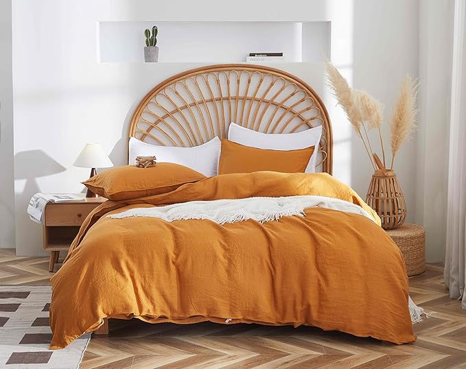 Linen Duvet Cover Set - King - 3 Piece